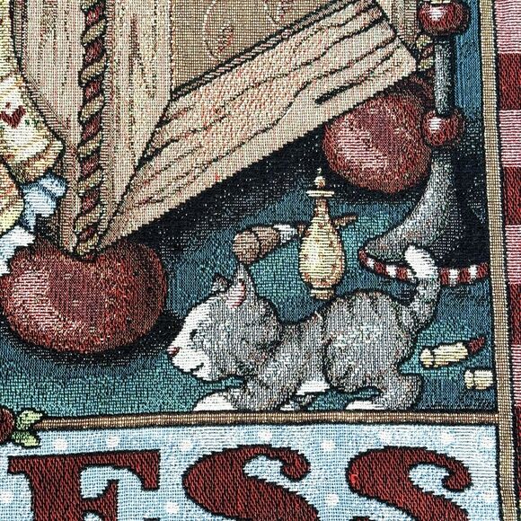 Mary Engelbreit Vintage 90s PRINCESS QUITE A LOT Throw Blanket Tapestry 47x68” - Picture 5 of 10